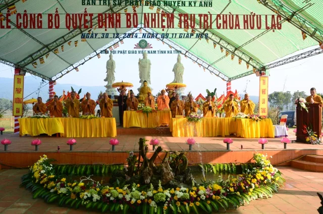 Hà Tĩnh: Lễ bổ nhiệm trụ trì chùa Hữu Lạc